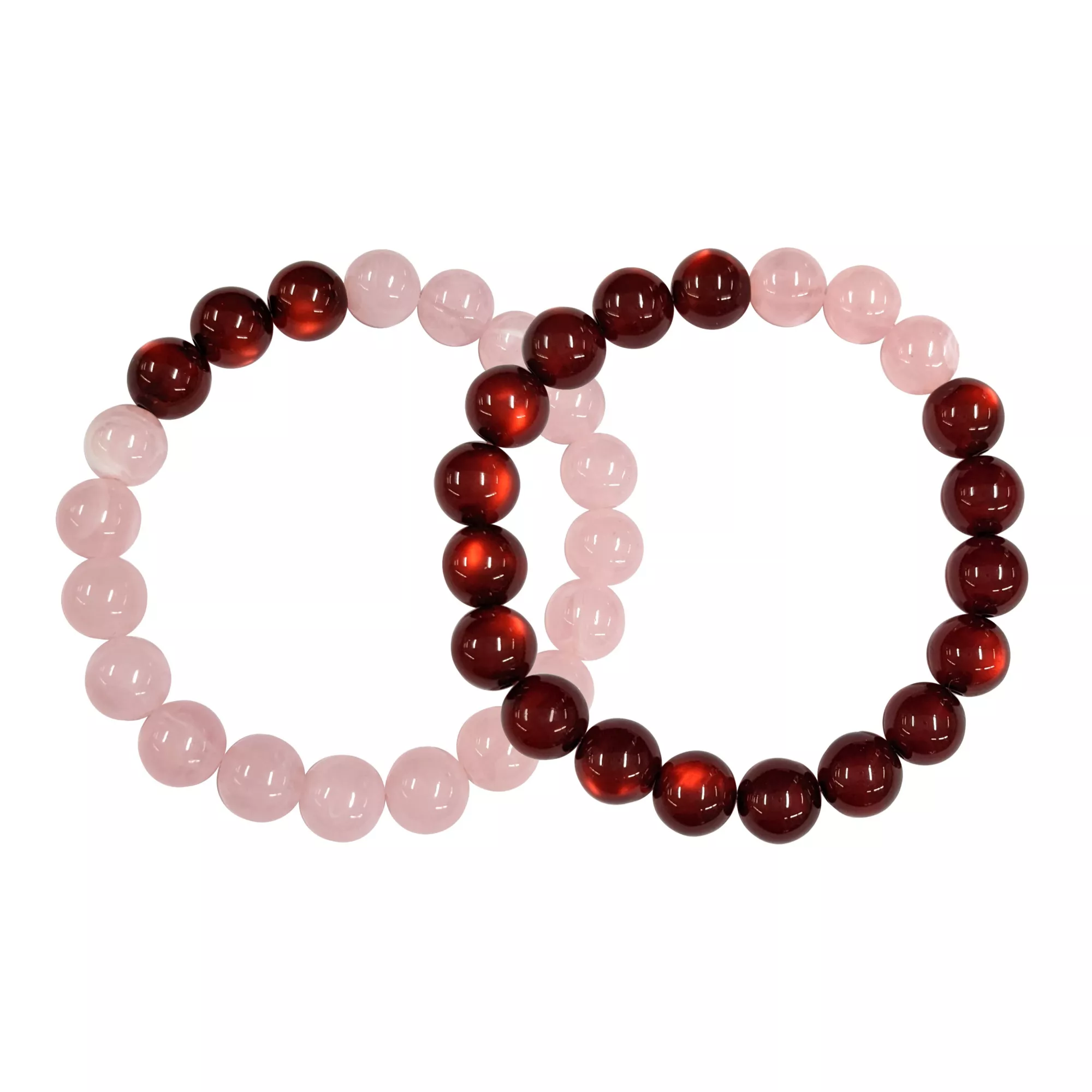 Pink and Red Long Distance Beaded Bracelets - 2 Pack at Spencer's