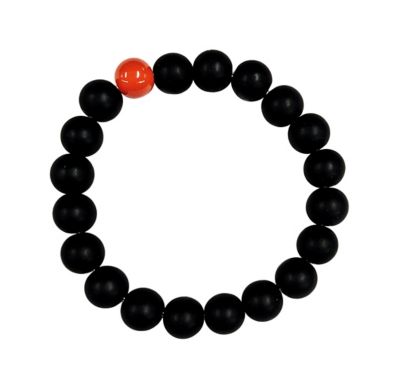 Orange and Black Long Distance Bracelets - 2 Pack