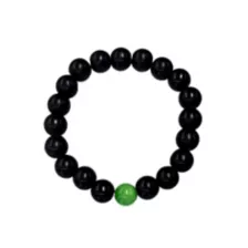 Multi-Pack Black and Green Beaded Bracelets - 2 Pack at Spencer's