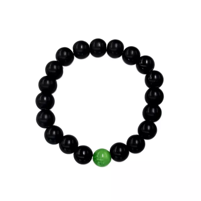 Multi-Pack Black and Green Beaded Bracelets - 2 Pack at Spencer's
