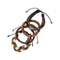Multi-Pack Assorted Leaf Braided Bracelets - 5 Pack at Spencer's