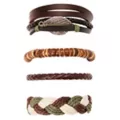 Multi-Pack Assorted Leaf Braided Bracelets - 5 Pack at Spencer's