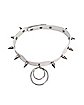 White Spike O-Ring Choker Necklace