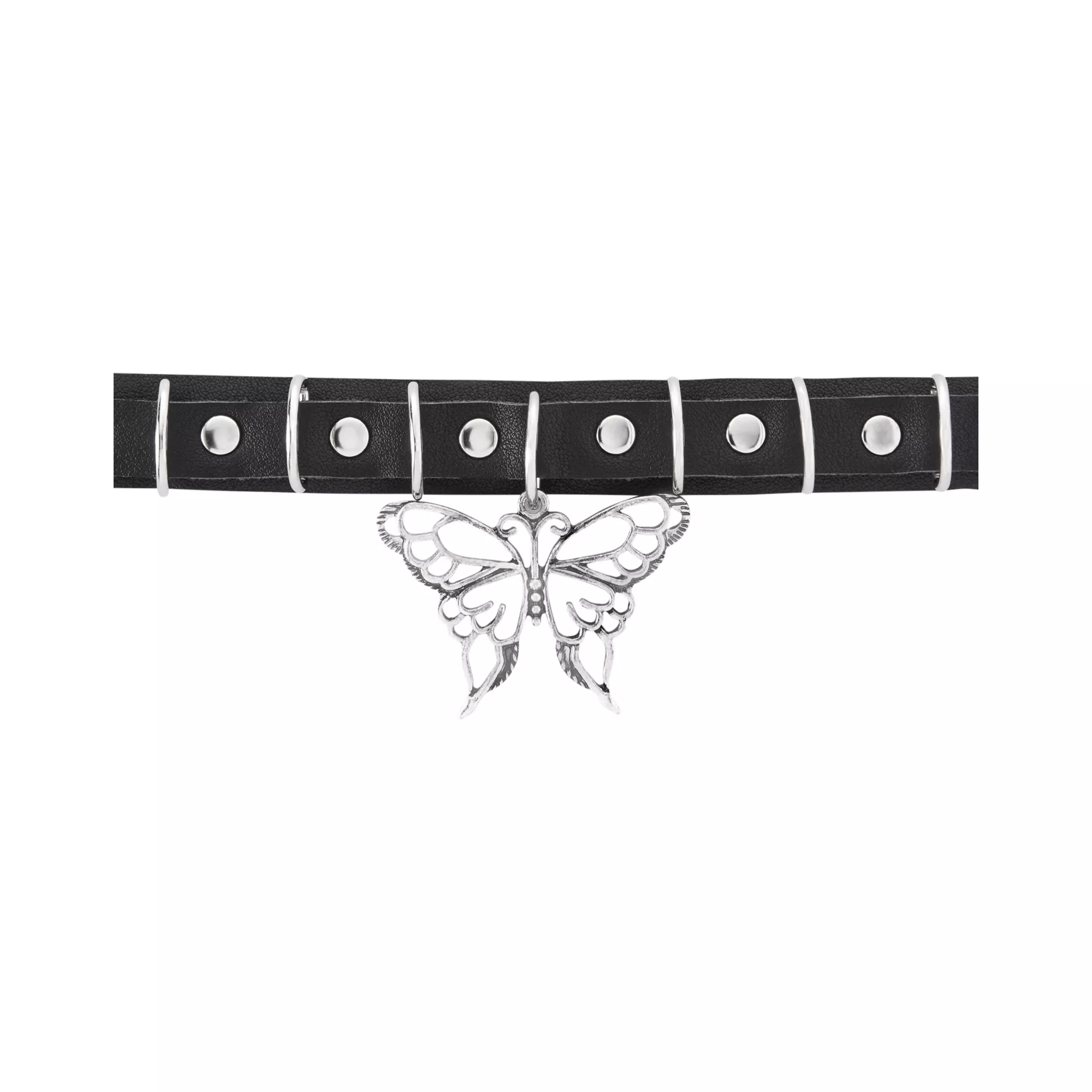 D-Ring Butterfly Choker Necklace at Spencer's