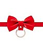 Red Bow O-Ring Choker Necklace