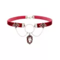 Red Baphomet Pendant Choker Necklace at Spencer's
