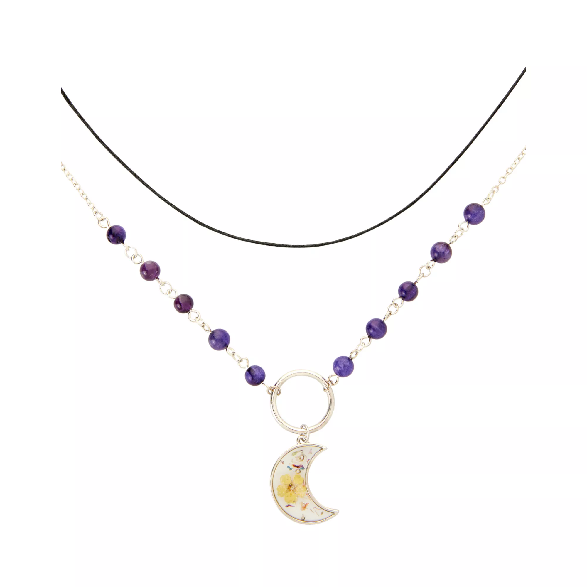 Moon Charm Necklace at Spencer's