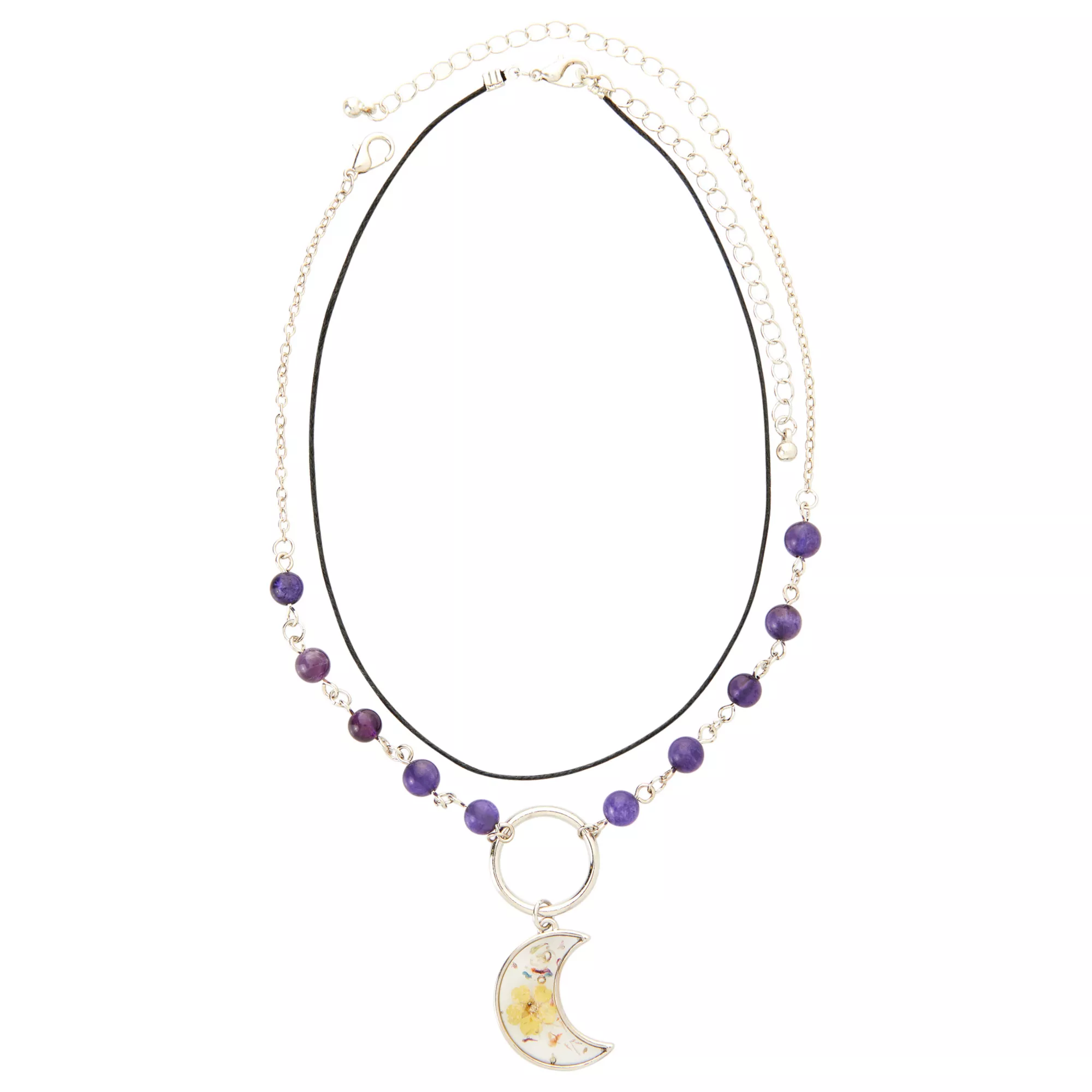 Moon Charm Necklace at Spencer's
