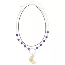 Moon Charm Necklace at Spencer's