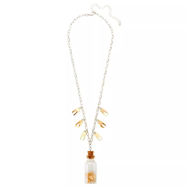 Tooth Charm and Jar Necklace at Spencer's
