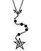 Pentagram Bat Pendant Chain Necklace