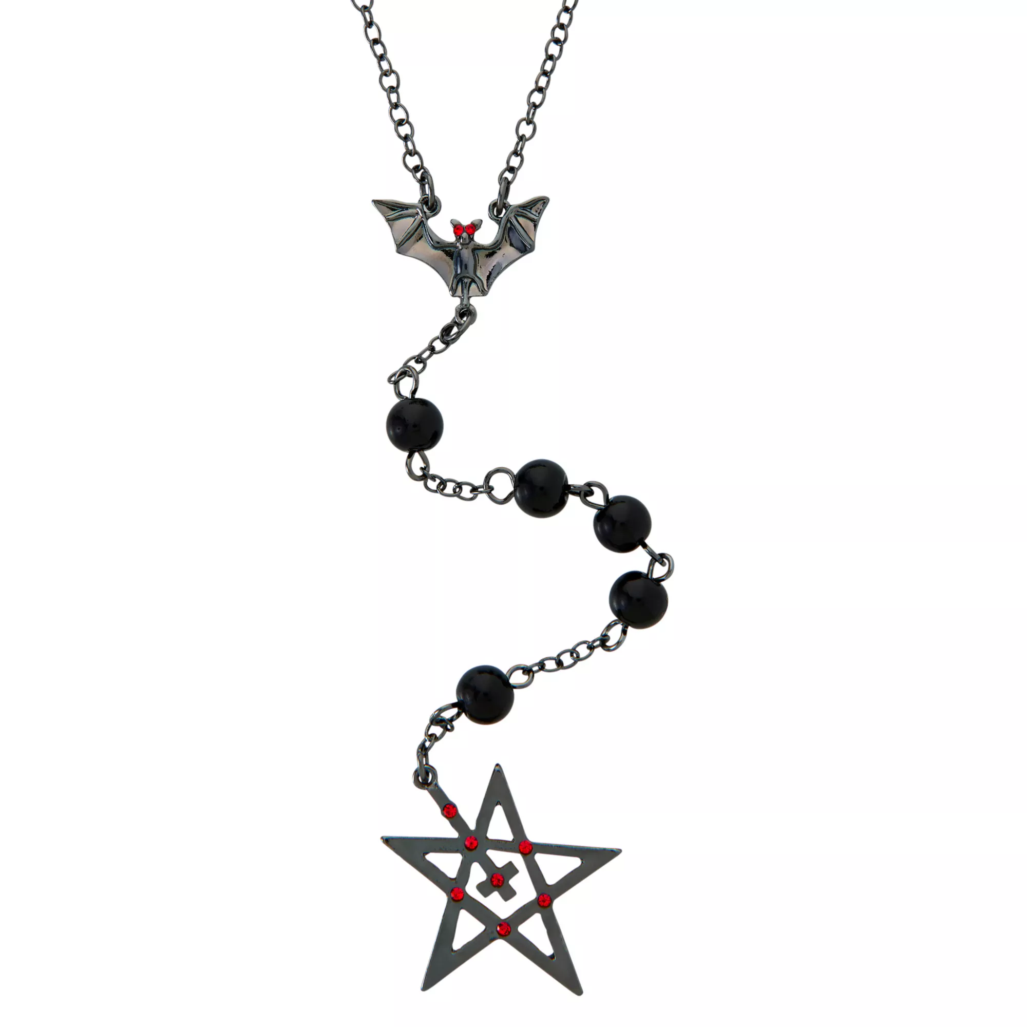 Pentagram Bat Pendant Chain Necklace at Spencer's