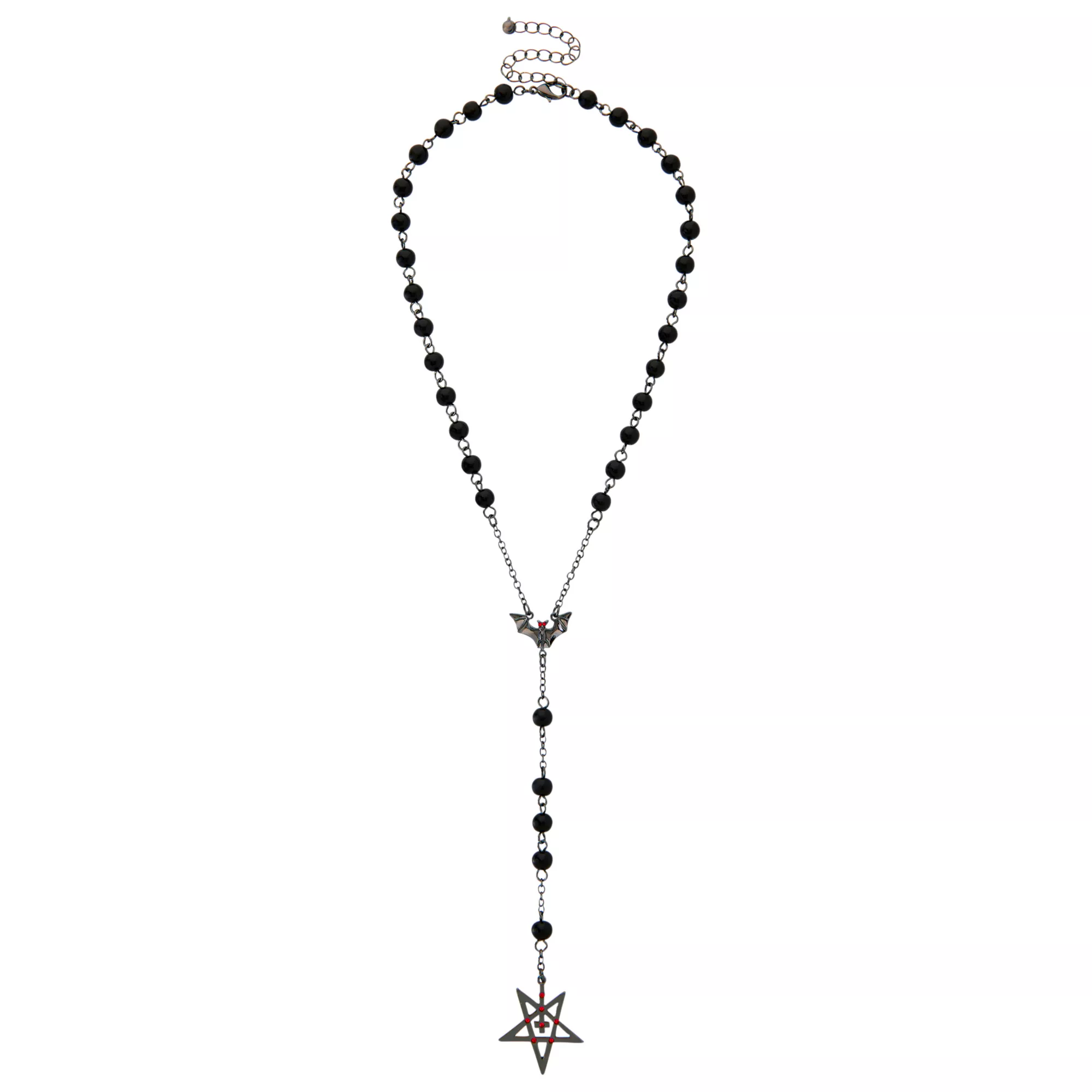 Pentagram Bat Pendant Chain Necklace at Spencer's