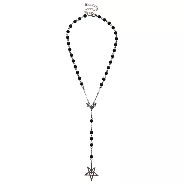 Pentagram Bat Pendant Chain Necklace at Spencer's