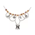 Cottagecore Beaded Mushroom Fairy and Bee Necklace at Spencer's