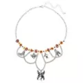 Cottagecore Beaded Mushroom Fairy and Bee Necklace at Spencer's