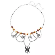Cottagecore Beaded Mushroom Fairy and Bee Necklace at Spencer's