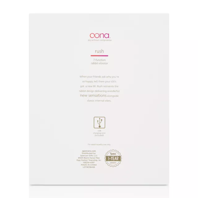 Oona Rush Rabbit Vibrator at Spencer's