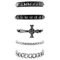 Multi-Pack Black Studded Bracelets - 5 Pack at Spencer's