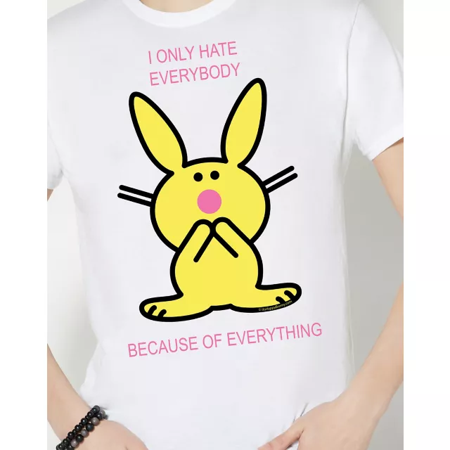 Because of Everything T Shirt - Happy Bunny at Spencer's