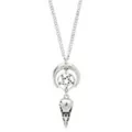 Crescent Raven Skull Chain Necklace at Spencer's