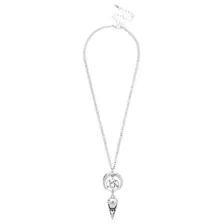 Crescent Raven Skull Chain Necklace at Spencer's