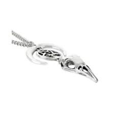 Crescent Raven Skull Chain Necklace at Spencer's