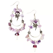 Mushroom Fairy Teardrop Dangle Earrings at Spencer's