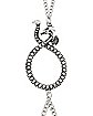Silvertone Snake Chain Hand Bracelet
