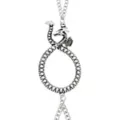 Silvertone Snake Chain Hand Bracelet at Spencer's