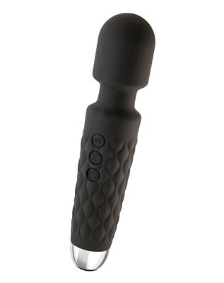 Black Velvet Waterproof 20-Function Multi-Speed Rechargeable Wand Massager 7 Inch - Hott Love Extreme