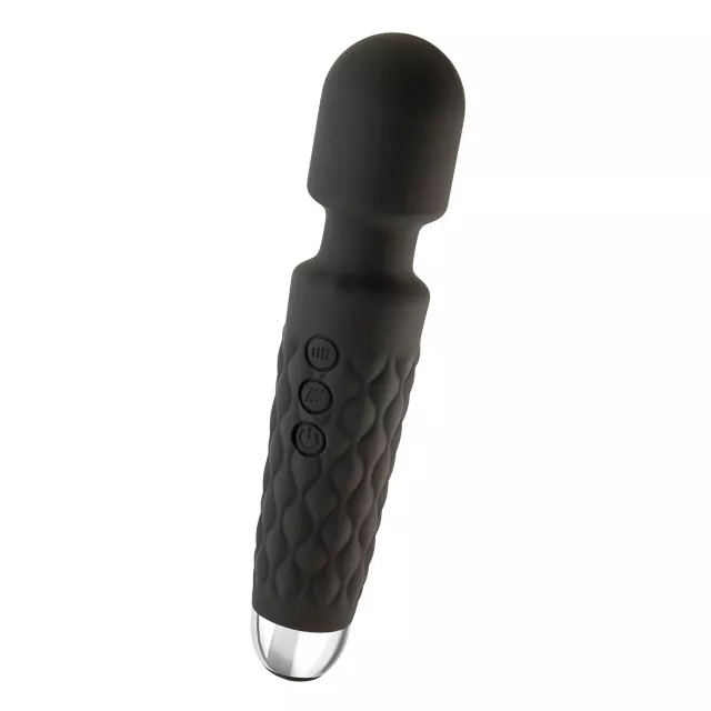 Black Velvet Waterproof 20-Function Multi-Speed Rechargeable Wand Massager 7 Inch - Hott Love Extreme