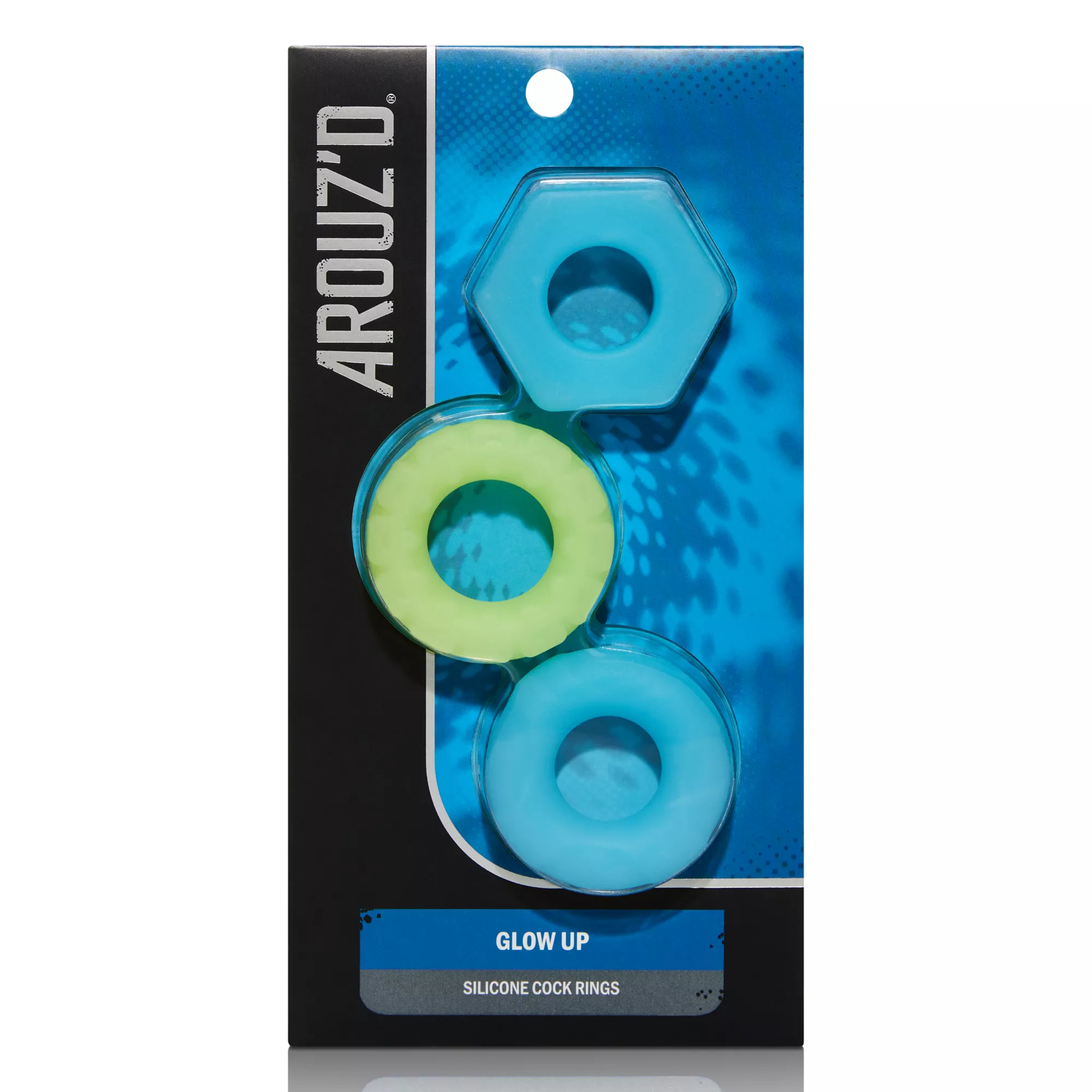 Glow Up Glow in the Dark Cock Rings 3 Pack - Arouz'd at Spencer's