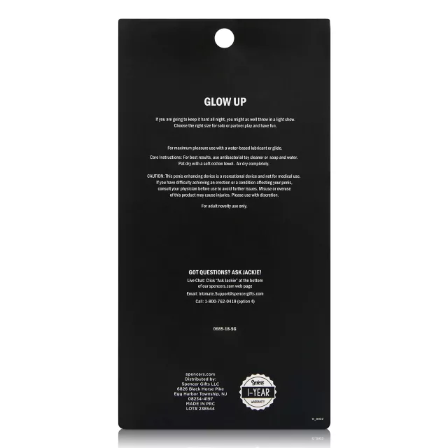 Glow Up Glow in the Dark Cock Rings 3 Pack - Arouz'd at Spencer's