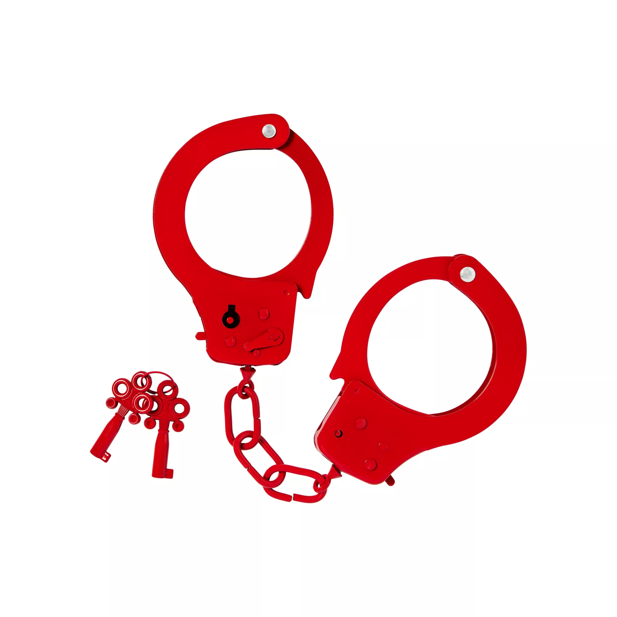 Red Metal Handcuffs - Pleasure Bound at Spencer's
