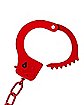 Red Metal Handcuffs - Pleasure Bound