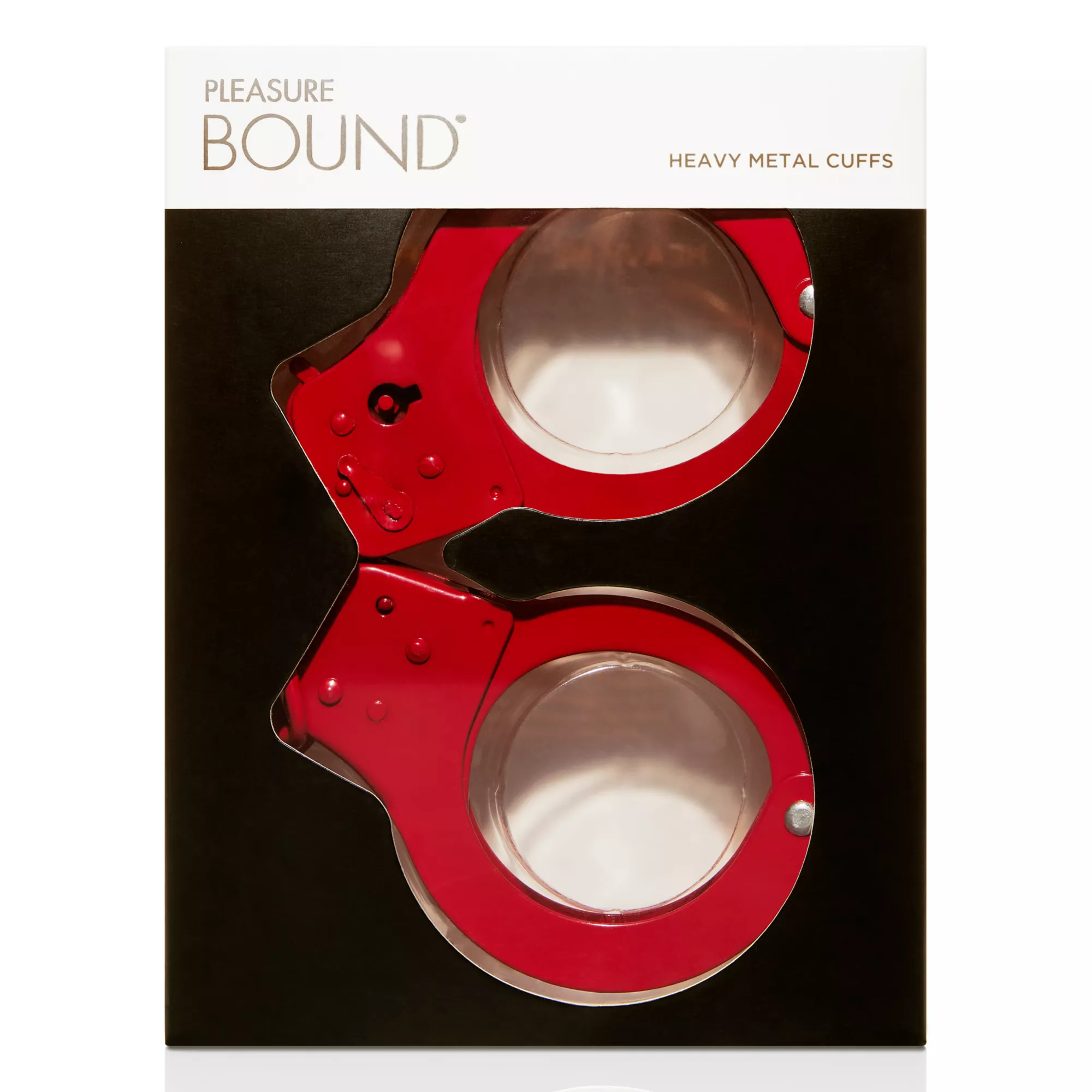 Red Metal Handcuffs - Pleasure Bound at Spencer's