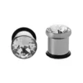 CZ Silvertone Titanium Plugs at Spencer's