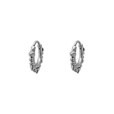 Silvertone Spike Hoop Earrings at Spencer's