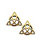 Gold Triquetra Screw Fit Tunnel Plugs