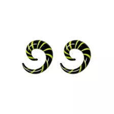 Black Glass Spiral Tapers- 00G at Spencer's