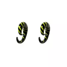 Black Glass Spiral Tapers- 00G at Spencer's