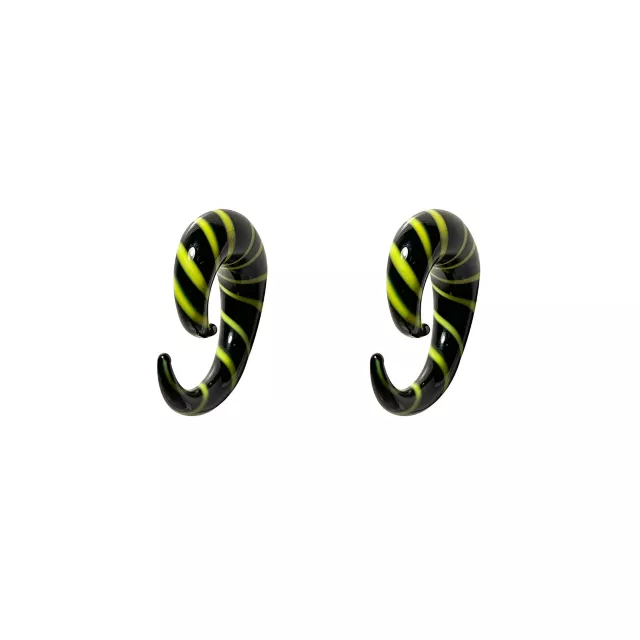 Black Glass Spiral Tapers- 00G at Spencer's