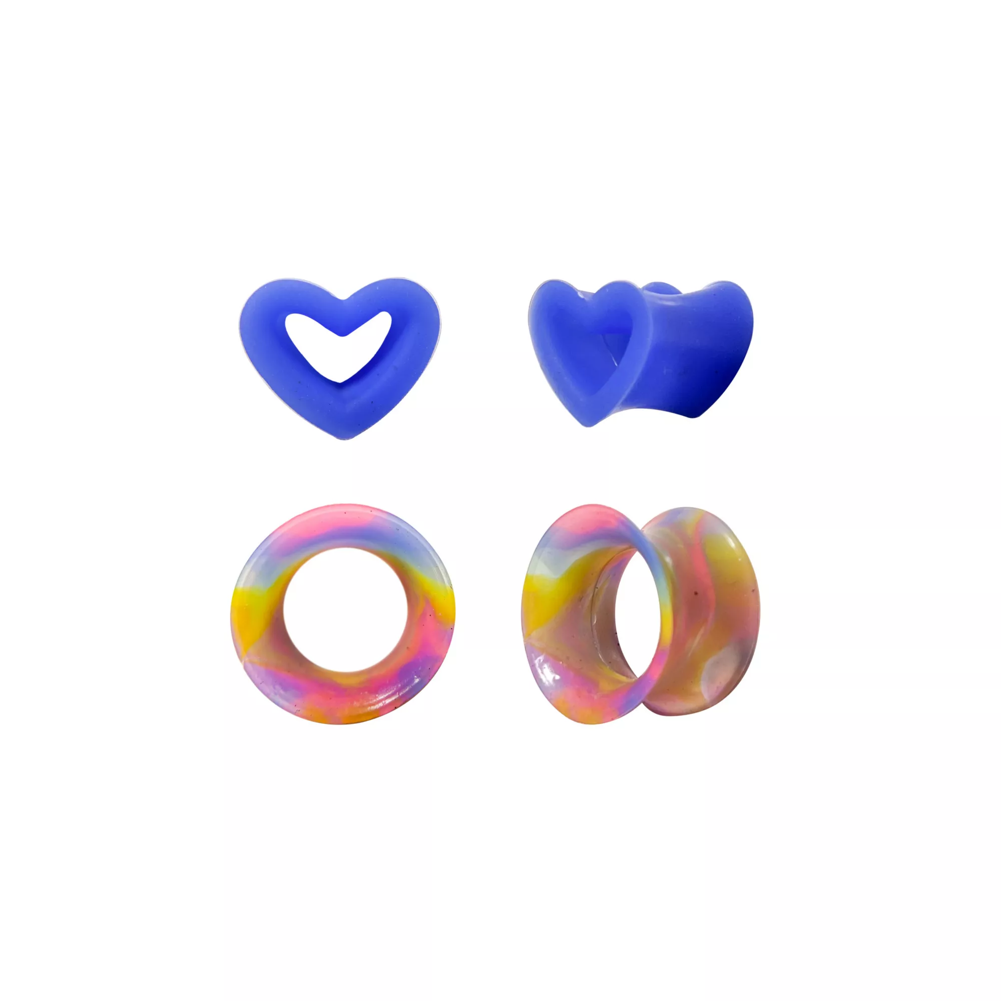 Multi-Pack Heart Swirl Tunnel Plugs- 2 Pair at Spencer's