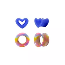 Multi-Pack Heart Swirl Tunnel Plugs- 2 Pair at Spencer's