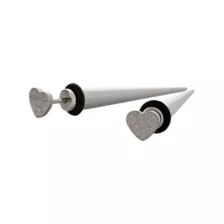 Sandblast Heart Fake Tapers - 18 Gauge at Spencer's