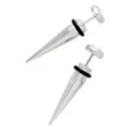 Round CZ Silvertone Fake Tapers - 18 Gauge at Spencer's
