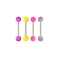 Multi-Pack Multi-Color Matte Barbells 4 Pack - 14 Gauge at Spencer's