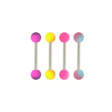 Multi-Pack Multi-Color Matte Barbells 4 Pack - 14 Gauge at Spencer's