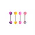 Multi-Pack Multi-Color Matte Barbells 4 Pack - 14 Gauge at Spencer's